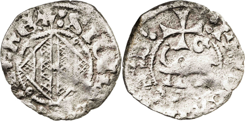 Frederic IV de Sicília (1355-1377). Sicília (Catània). Diner. (Cru.V.S. 705) (Cr...