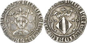 Ferran I (1412-1416). València. Ral. (Cru.V.S. 773.1) (Cru.C.G. 2820d). Pátina atractiva. Escasa. 3,02 g. MBC+.
