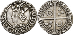 Alfons IV (1416-1458). Barcelona. Croat. (Cru.V.S. 817.1) (Cru.C.G. 2863). El busto no interrumple la gráfila. Recortada. Ex Áureo & Calicó 17/09/2020...