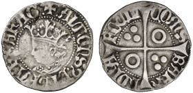 Alfons IV (1416-1458). Perpinyà. Croat. (Cru.V.S. 827.2) (Cru.C.G. 2869b). Ex Colección Ègara 26/04/2017, nº 415. Rara. 3,07 g. MBC.