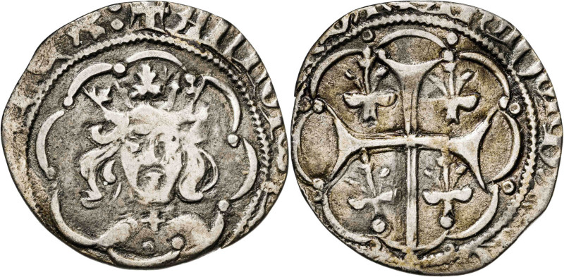 Alfons IV (1416-1458). Mallorca. Ral. (Cru.V.S. 838) (Cru.C.G. 2883). Recortada....