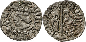 Joan II (1458-1479). Perpinyà. Diner. (Cru.V.S. 952) (Cru.C.G. 2991). Ex Áureo 29/09/2004, nº 389. 0,84 g. MBC.