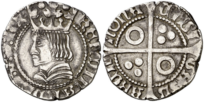 Ferran II (1479-1516). Barcelona. Croat. (Cru.V.S. 1141.1) (Cru.C.G. 3070 var). ...