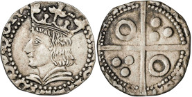 Ferran II (1479-1516). Barcelona. Croat. Recortada. 2,10 g. MBC-.