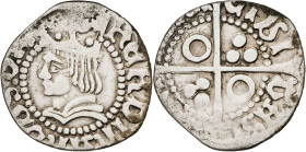 Ferran II (1479-1516). Barcelona. Mig croat. (Cru.V.S. 1143.1) (Cru.C.G. 3076b). 1,25 g. MBC-/BC+.
