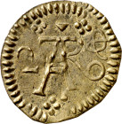 Reus. Pellofa. (Cru.L. 2038). Valor: 2 sous. Rara. Latón. 0,43 g. MBC+.