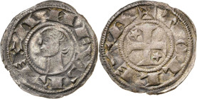Alfonso VIII (1158-1214). Toledo. Dinero. (AB. 23, como Alfonso I de Aragón). 0,89 g. MBC.