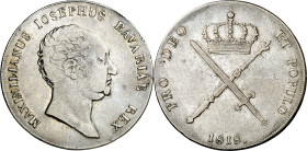 Alemania. Baviera. 1818. Maximiliano I José. 1 taler. (KM. 706.1). Escasa. AG. 29,37 g. MBC.