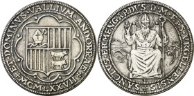 Andorra. 1977. Sant Ermengol. "Duro". Escasa. AG. 24,58 g. EBC+.
