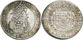 Austria. 1695. Leopoldo I. Hall. 1 taler. (KM. 1303.4) (Dav. 3245). AG. 28,62 g. MBC+.