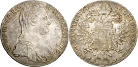 Austria. Burgau. 1780. María Teresa. SF/X. 1 taler. (KM. 23). AG. 27,65 g. MBC+.