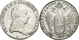 Austria. 1821. Francisco I. A (Viena). 1 taler. (KM. 2162). AG. 27,66 g. MBC-/MBC.