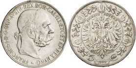 Austria. 1900. Francico José I. 5 coronas. (KM. 2807). AG. 23,91 g. MBC-/MBC.