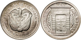 Colombia. 1956. 1 peso. (KM. 216). II Centenario de la Casa de Moneda de Popayán. AG. 25,04 g. S/C.