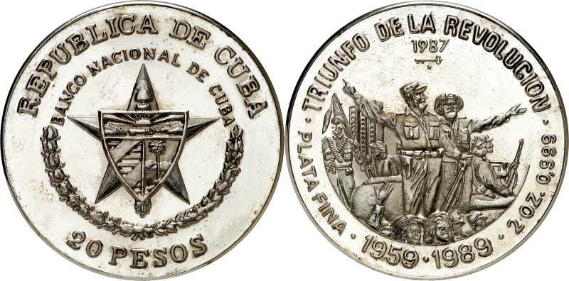 Cuba. 1987. 20 pesos. (KM. 169). 30º Aniversario - Triunfo de la Revolución. Acu...