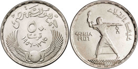 Egipto. 1907. 50 piastras. (KM. 386). AG. 27,96 g. EBC.