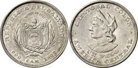 El Salvador. 1908. CAM (Centro-América). 1 peso. (KM. 115.1). AG. 25,01 g. EBC-.