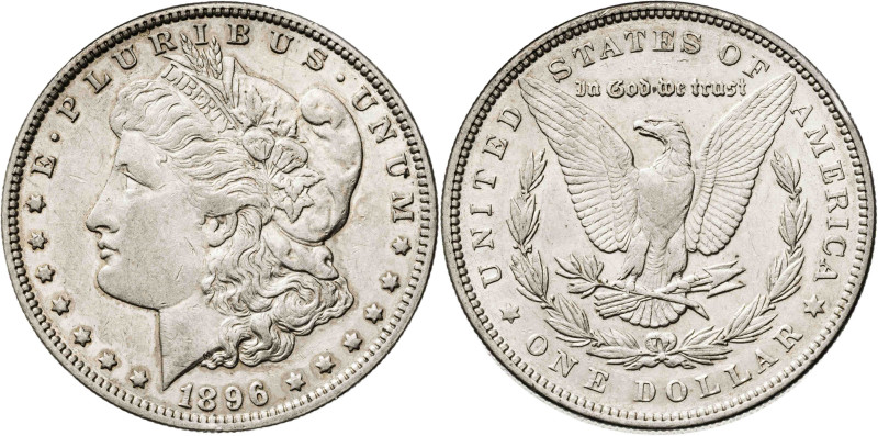 Estados Unidos. 1896. Filadelfia. 1 dólar. (KM. 110). AG. 26,74 g. MBC+.