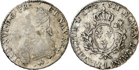 Francia. 1778. Luis XVI. L (Bayona). 1 ecu. (KM. 564.9). AG. 29,14 g. MBC/MBC+.