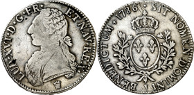 Francia. 1786. Luis XVI. I (Limoges). 1 ecu. (KM. 564.7). Rayitas. AG. 28,88 g. BC+/MBC-.