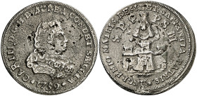 1759. Carlos III. Puerto de Santa María. Proclamación. (Ha. 35) (MHE. 282, mismo ejemplar) (RAH. 256-258) (V.Q. 13020). Limpiada. Ex Colección Breogán...