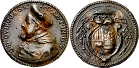 s/d (hacia 1577). A Gaspar de Quiroga, arzobispo de Toledo. (Álvarez Ossorio 303). Grabador: P. Angelo. Ex Áureo 20/12/2000, nº 2323. Ex Colección Cel...