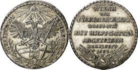 Austria. 1683. Leopoldo I. Sacro Imperio Romano Germánico. El asedio y la liberación de Viena. Medalla o 1/4 de thaler. (Mont. 921) (Slg. Julius 173)....