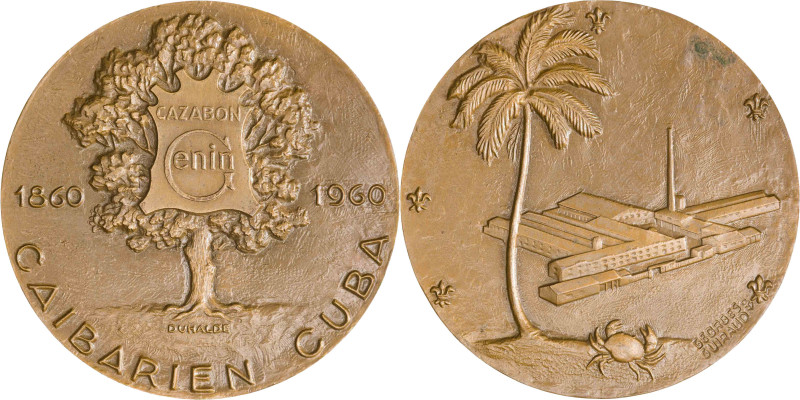 Cuba. 1960. Caibarien. Centenario de Cazabón. Medalla. Grabador: Georges Guiraud...