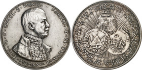 El Salvador. 1925. Ciclo de Conferencias organizado por la Sociedad Económica Matritense. Grabador: E. Cuartero. Rara. Bronce plateado. 76,05 g. Ø60 m...