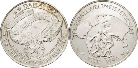 Estados Unidos. 1994. Dallas. Texas. Mundial de Fútbol '94. Estadio The Cotton Bowl. Plata. 31,14 g. Ø40 mm. Proof.