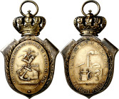 Filipinas. s/d (hacia 1881). Manila. I Centenario de la Real Sociedad Económica Filipina de Amigos del País, creada por Carlos III en 1780. Grabador: ...