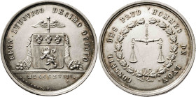 Francia. 1818. Luis XVIII. Conseil des Prud'Hommes de Lyon. Jetón. Grabador: F. Montagny. Plata. 12,86 g. Ø34 mm. MBC+.