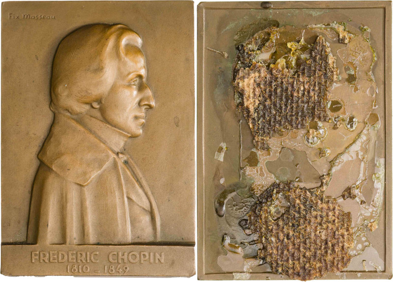 Francia. Frederic Chopin (1810-1849). Grabador: Masseau. Despegada de un soporte...