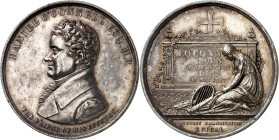 Gran Bretaña. 1847. Muerte de Daniel O'Donnell. (BHM. 2270) (Eimer 1416). Golpecito. Plata. 24,74 g. Ø39 mm. EBC-.