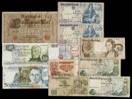 Lote de 11 billetes de diferentes países. A examinar. BC-/EBC-.