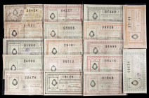 1921. Lotería Nacional. Lote de 17 décimos distintos. MBC/EBC.