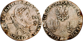 Antiguos Países Bajos. 1535. Carlos I. Brujas. Tesorería desconocida. La toma de Túnez. Jetón. (Dugniolle 1303) (Van Mieris II p. 423, nº 1). Cobre. 3...