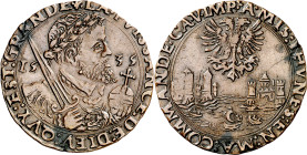 Antiguos Países Bajos. 1535. Carlos I. Brujas. Tesorería desconocida. La toma de Túnez. Jetón. (Dugniolle 1303) (Van Mieris II p. 423, nº 1). Bello. R...