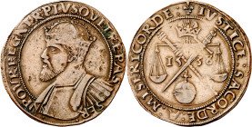 Antiguos Países Bajos. s/d (hacia 1538). Carlos I. Brujas. Tesorería desconocida. Negociaciones de Paz con Francia. Jetón. (Dugniolle 1342) (Van Mieri...