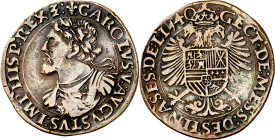 Antiguos Países Bajos. 1540. Carlos I. Brujas. Oficina Imperial de Finanzas. Tranquilidad en los Países Bajos. Jetón. (Dugniolle 1445). Buen ejemplar....