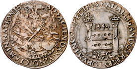 Antiguos Países Bajos. 1544. Carlos I. Brujas. Tesorería desconocida. Mantenimiento de los príncipes a la adhesión de Roma. Jetón. (Dugniolle 1575) (V...