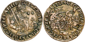 Antiguos Países Bajos. 1545. Carlos I. Lille. Cámara de Cuentas. Guerra entre Francia e Inglaterra. Jetón. (Dugniolle 1630a). Ex Jean Elsen & ses Fils...