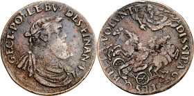 Antiguos Países Bajos. 1547. Carlos I. Oficina Imperial de Finanzas. Desacuerdo de Carlos I con el Papa Francisco I. Jetón. (Dugniolle 1699) (Van Mier...