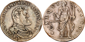 Antiguos Países Bajos. 1550. Carlos I. Dordrecht. Tesorería desconocida. Alianza con Francia. Jetón. (Dugniolle 1801) (V.Q. 13571 var) (Van Mieris III...