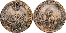 Antiguos Países Bajos. 1562. Felipe II. Amberes. Tesorería desconocida. Presagios funestos. Jetón. (Dugniolle 2311) (Van Loon I p. 57) (Vanhoudt Med. ...
