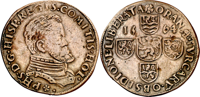 Antiguos Países Bajos. 1564. Felipe II. Dordrecht. Tesorería desconocida. Levant...