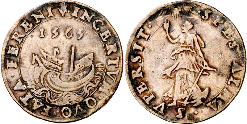 Antiguos Países Bajos. 1565. Felipe II. Amberes. Tesorería desconocida. Division...