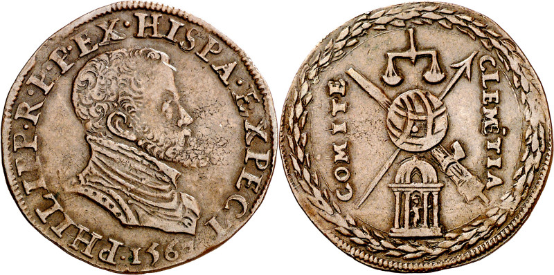 Antiguos Países Bajos. 1567. Felipe II. Tesorería desconocida. Los Países Bajos ...
