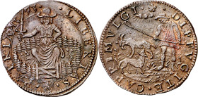 Antiguos Países Bajos. 1573. Dordrecht. Tesorería desconocida. Salida del duque de Alba de los Países Bajos. Jetón. (Dugniolle 2591) (Mitchiner 2396-2...