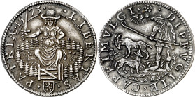 Antiguos Países Bajos. 1573. Dordrecht. Tesorería desconocida. Salida del duque de Alba de los Países Bajos. Jetón. (Dugniolle 2591) (Mitchiner 2396-2...